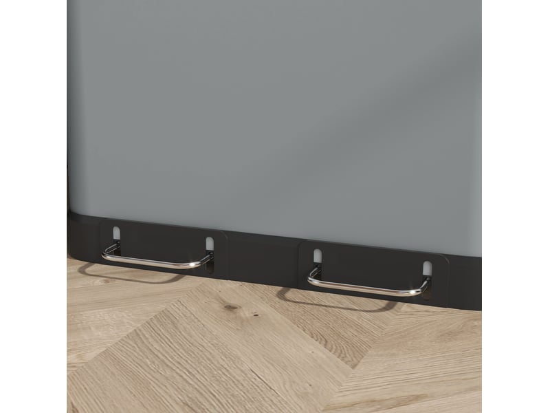  Poubelle 2x30l avec pédale, boîte de rangement pour déchets avec couvercle et pédale, seau à déchets en métal avec bac intérieur pour salon et bureau, 48,8x39,5x67cm  - Conforama D