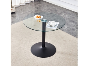 Table basse rond(e) coloris bicolore <strong>MAISENTIEL</strong> <strong></strong> - 85 cmx85 cm