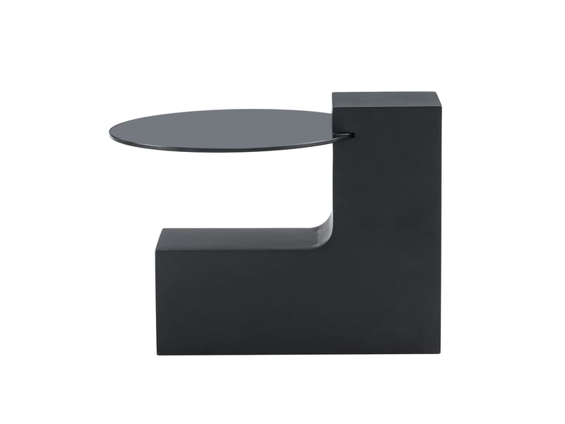  Tables basses gigognes démontables pour salon en mdf et verre 61×61×30 cm et 44×44×44 cm blanc et noir  - Conforama D