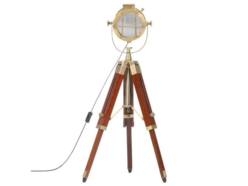  Lampadaire à trépied bois de manguier massif 69 cm  - Conforama E
