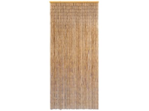 Rideau de porte contre insectes, moustiquaire bambou 90 x 220 cm cf43620