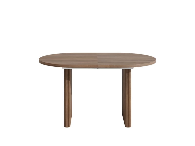  Table à manger extensible, noyer, 140200 × 90 cm, 6-8 personnes, coins arrondis, plateau épais  - Conforama A
