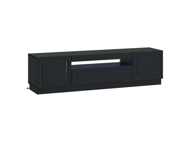  Meuble tv - banc tv - meuble de rangement led noir bois d'ingénierie  - Conforama A