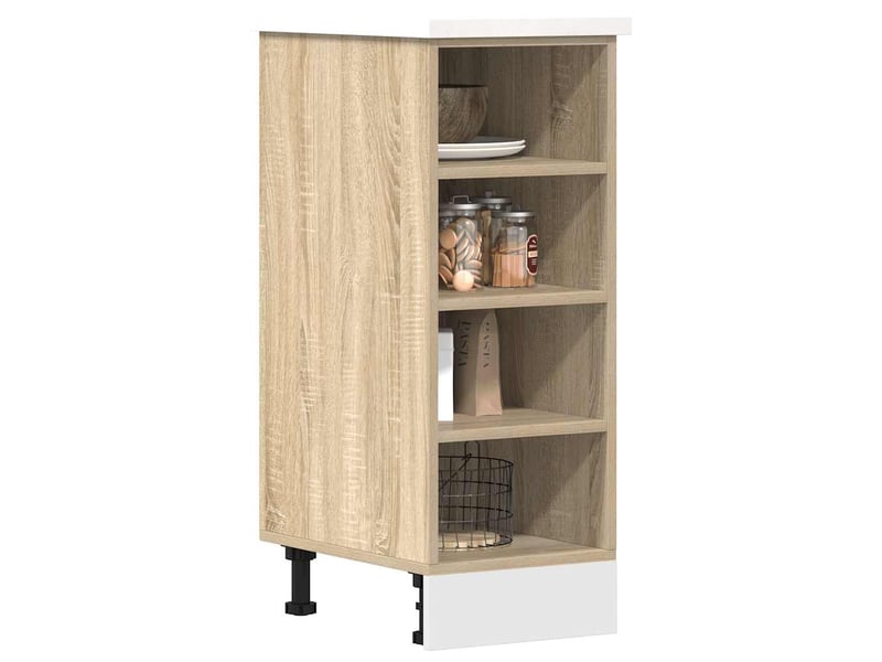  Meuble de rangement, meuble bas de cuisine chêne sonoma 30x44,5x81,5 cm bois d'ingénierie  - Conforama B