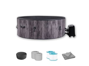 Spa gonflable rond 5 a 7 places ø180 cm 130 jets panneau tactile
