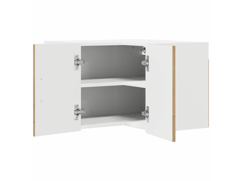  Meuble mural de cuisine, armoire d'angle cuisine lucca chêne artisanal 57x57x40cm  - Conforama E
