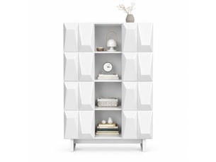 Buffet 4 porte(s)  0 tiroir(s) LPOSPI  - 90.5 cm coloris blanc 