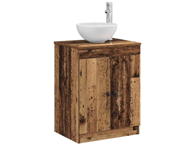  Armoire de salle de bain, meuble de rangement bois ancien 54x41x70 cm shl2444  - Conforama C