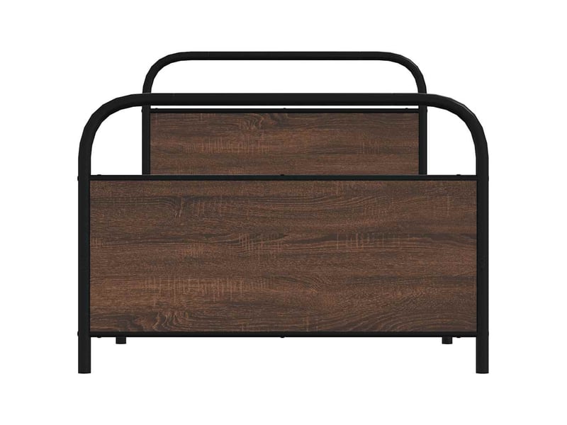  Lit simple- lit adulte -  cadre de lit sans matelas 100x200 cm chêne marron  - Conforama D