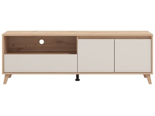 Meuble tv coloris blanc 158.5 cm   ONTARIO