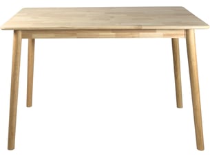 Table De Cuisine Rectangulaire En Bois Massif - 120 X 75 Cm - Bois D'hévéa Verni Teinte Foncée - Pour 2 à 4 Personnes
