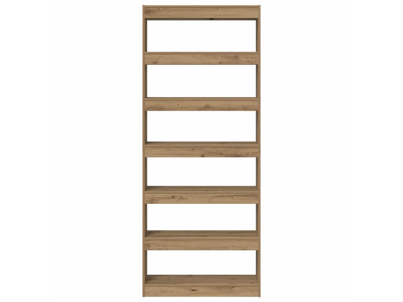 Bibliothèque 6 niveaux, armoire à livres 80 x 30 x 198 cm bois d'ingénierie shl5845 - Conforama E