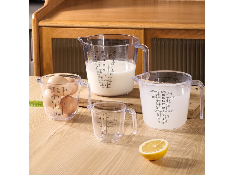  Tasse à mesurer de cuisine de 300 ml, parfaite pour les mesures de pâtisserie, un outil de cuisine essentiel (1 transparente)  - Conforama B