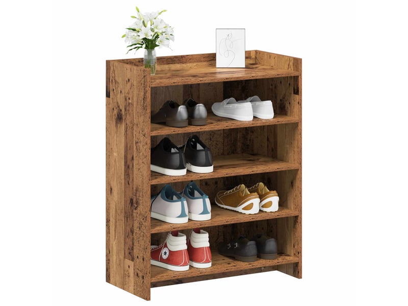  Meuble à chaussure, cabinet à chaussures bois ancien 73,5x36x92 cm  - Conforama C