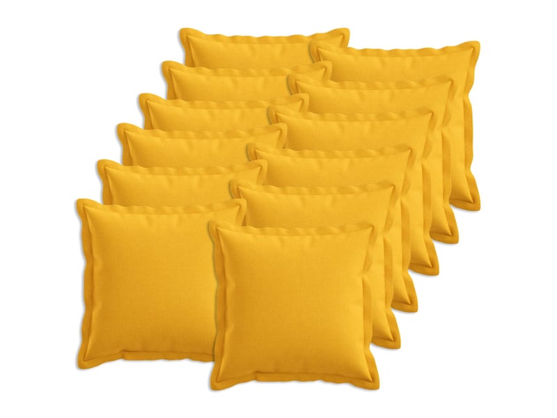  Lot de 12 coussins, coussins décoratifs houten jaune clair lin synthétique cf56465  - Conforama B