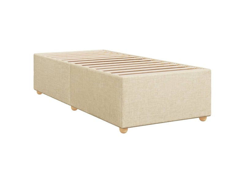  Lit adulte, lit simple, cadre de lit sans matelas crème 100x200cm tissu cf13604  - Conforama C