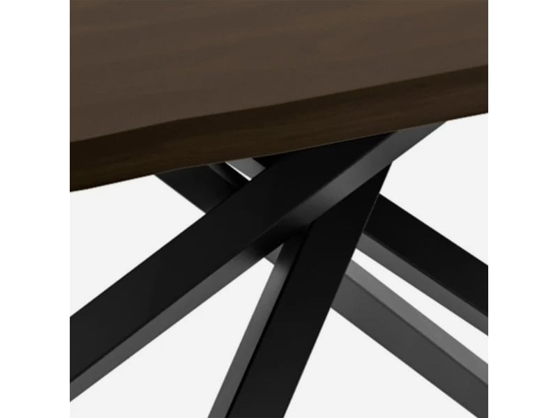  Table fixe en chêne et métal 200x100 blake - bois neutre  - Conforama C