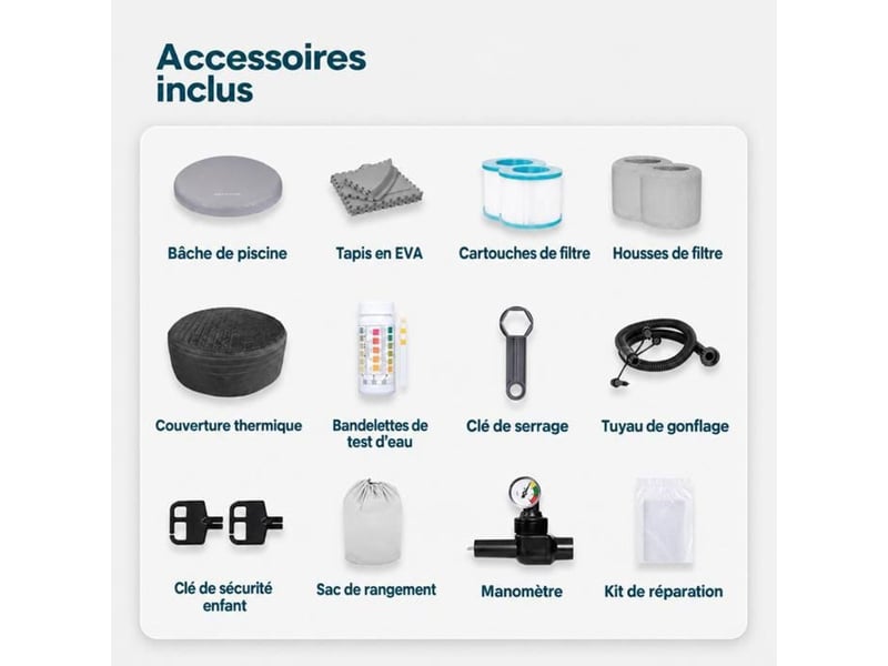  Spa gonflable rond 5 a 7 places ø180 cm 130 jets panneau tactile 406787_AADGF02969_6_DROPFR - Conforama E