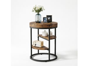 Table d'appoint ronde 3 niveaux 50 cm homvra