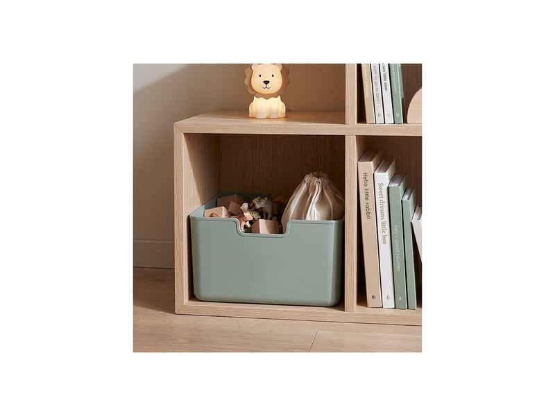 Lot 4 bacs en plastique vert 31 x 31 x 15 cm 50749L - Conforama B