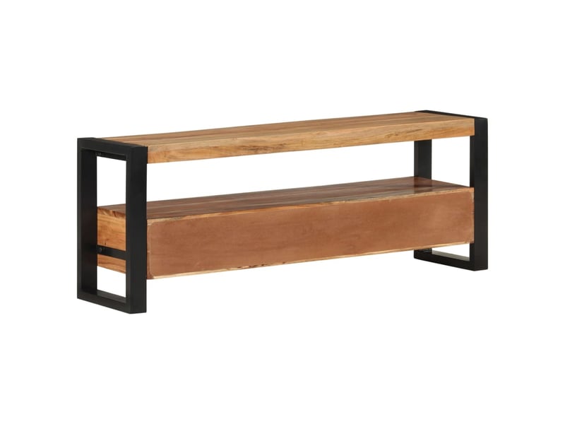  Meuble tv - banc tv - meuble de rangement 120x30x45 cm bois d'acacia massif  - Conforama C