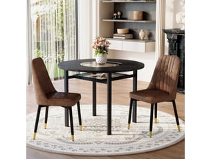 Ensemble table rond(e)  2 chaise(s)  <strong>STILVORA</strong> <strong></strong> 