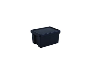 Boîte stockage en plastique noir 29 x 38,5 x 21,5 cm 16l