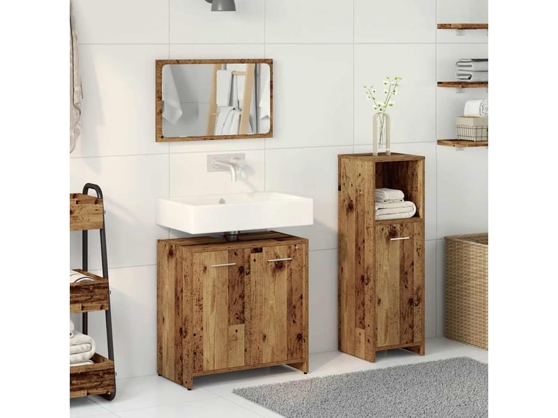 Ensemble de meubles salle de bain 3 pcs bois d'ingénierie cf63942 - Conforama C
