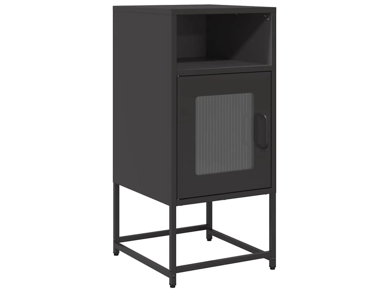  Table de chevet - cabinet de chevet - table de nuit noir 36x39x78 cm acier laminé à froid  - Conforama A