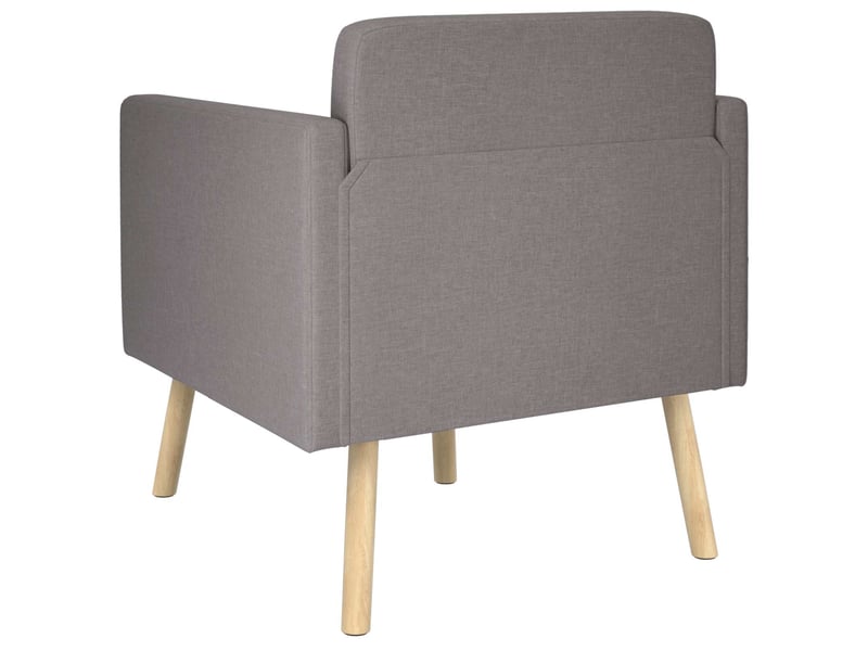  Vidaxl fauteuil d'appoint taupe tissu  - Conforama E