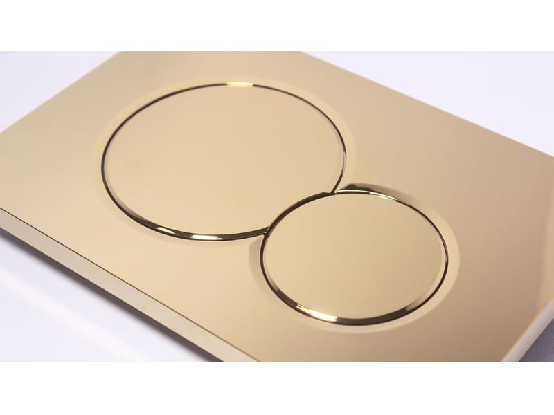  Convient au panneau de commande sigma 01 — bouton de réservoir, bouton de chasse d'eau, bouton de réservoir dissimulé,doré  - Conforama E