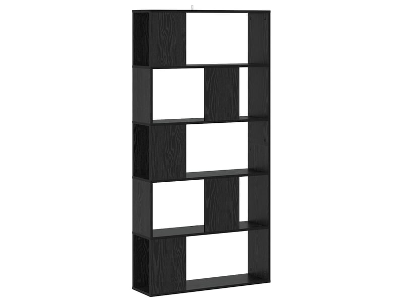  Bibliothèque, meuble de rangement salon chêne noir 80,5 x 23,5 x 162,5 cm pb  - Conforama B