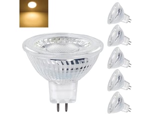 6 ampoules gu5.3 5w 2700k 12v 350lm