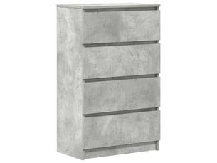 Buffet - bahut - meuble de rangement gris béton 60x35x98,5 cm bois d'ingénierie