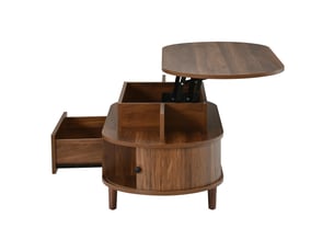 Table basse rectangulaire coloris marron ROLIPO  - 50 cmx105 cm
