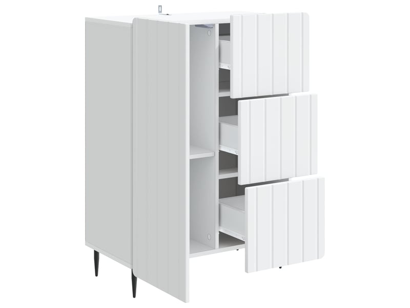Buffet - bahut - meuble de rangement blanc 66 x 34,5 x 91,5 cm bois d'ingénierie - Conforama D