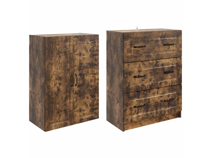 Ensemble de meubles 2 pcs, rangement de salon 66 x 34,5 x 87 cm bois d'ingénierie shl8914 - Conforama D