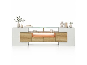Meuble tv coloris naturel 200 cm STILVORA  