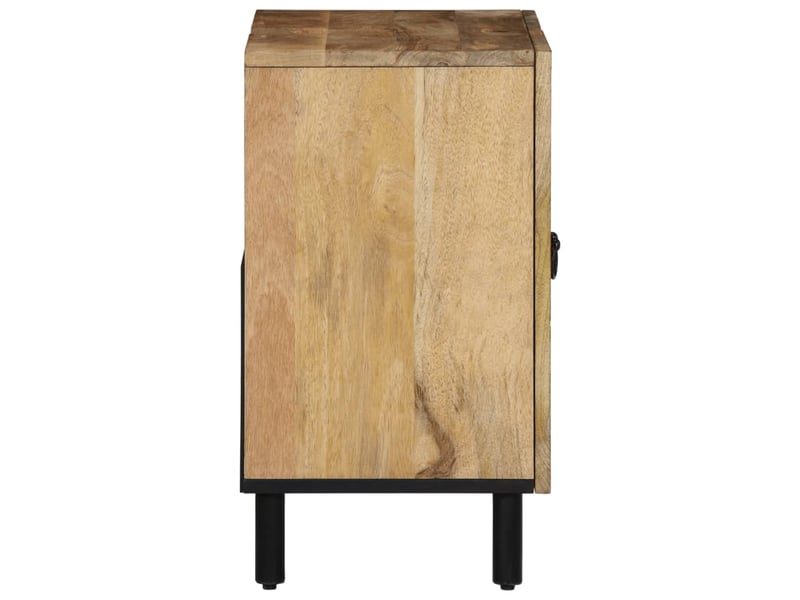  Armoire lavabo salle de bain, meuble de rangement bois massif de manguier shl756  - Conforama D