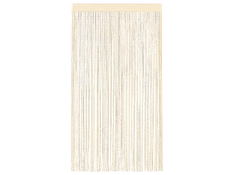  Lot de 2 rideaux en fils, rideau de porte 140 x 250 cm crème cf43844  - Conforama D