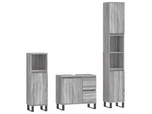 Ensemble de meubles de salle de bain 3 pcs sonoma gris cf63815