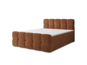Lit avec rangement 140x200 cm <strong>MASSENO</strong> <strong></strong> coloris orange
