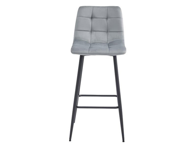 Family hoker arceto - velours gris argenté pieds noirs x 3  - Conforama C