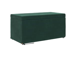 Tabouret bas, ottoman vert foncé 81x41x40 cm velours et bois composite