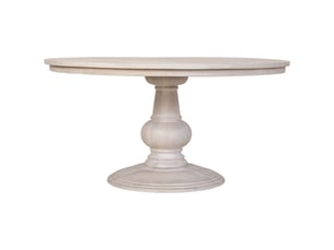 Table de salle à manger en bois blanc 150x150x76 cm (h)