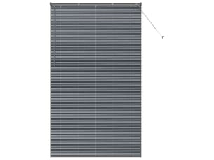 Store vénitien, store de fenêtre gris foncé 220 x 125 cm 25 mm aluminium cf47915