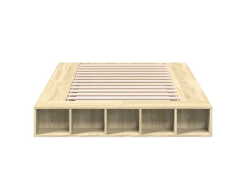  Lit double- lit adulte -  cadre de lit sans matelas chêne sonoma 120x200 cm  - Conforama C