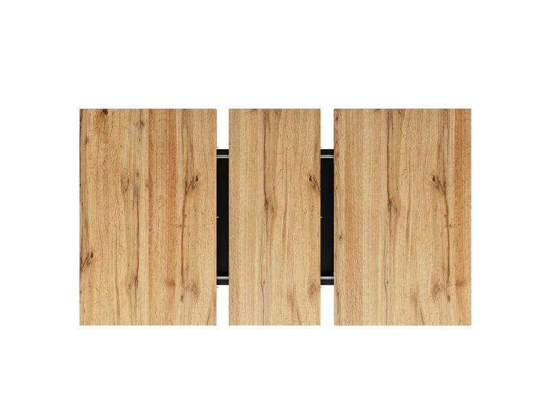  Table de salle à manger extensible 6 à 8 personnes en mdf 118–157×70×75 cm noir et naturel  - Conforama D