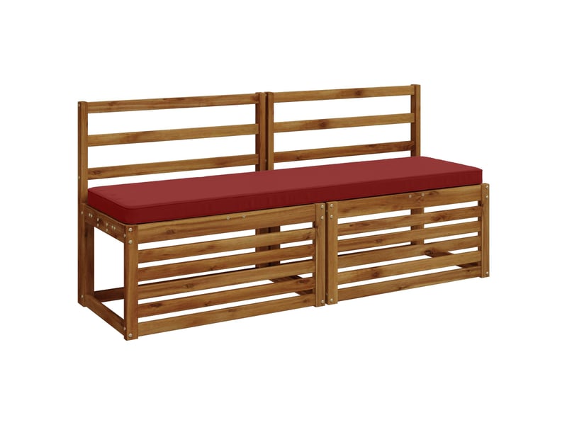  Lot de 2 coussins de banc, coussins d'assise vught 100 % polyester bordeaux cf57914  - Conforama C