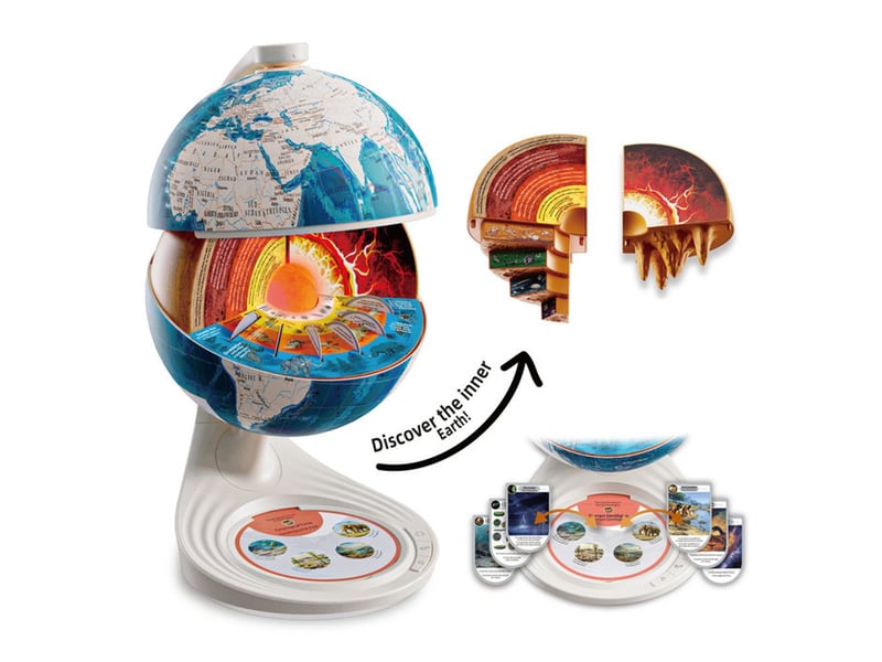  Globe terrestre interactif 3d so science 20 cm histoire de la terre cartes éducatives COS 003 - Conforama C